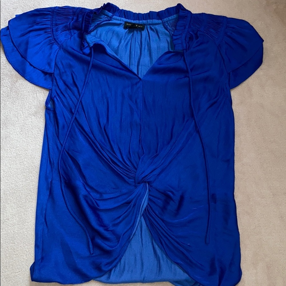 SOLD.Current Air with Anthropologie Royal Blue Top